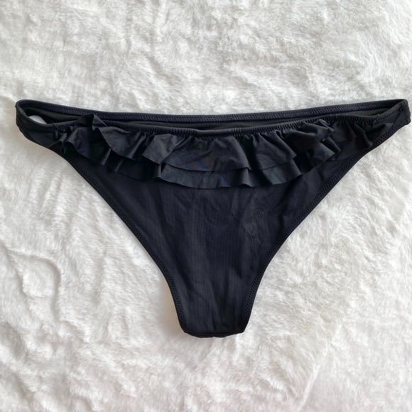 NWOT H&M black low rise bikini bottoms in Size 8 - Picture 4 of 9